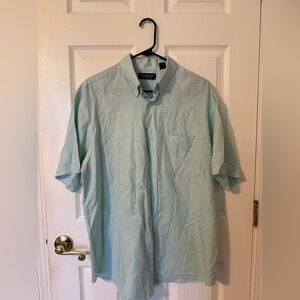ROUNDTREE & YORKE Men's Light Blue Checkered Shirt